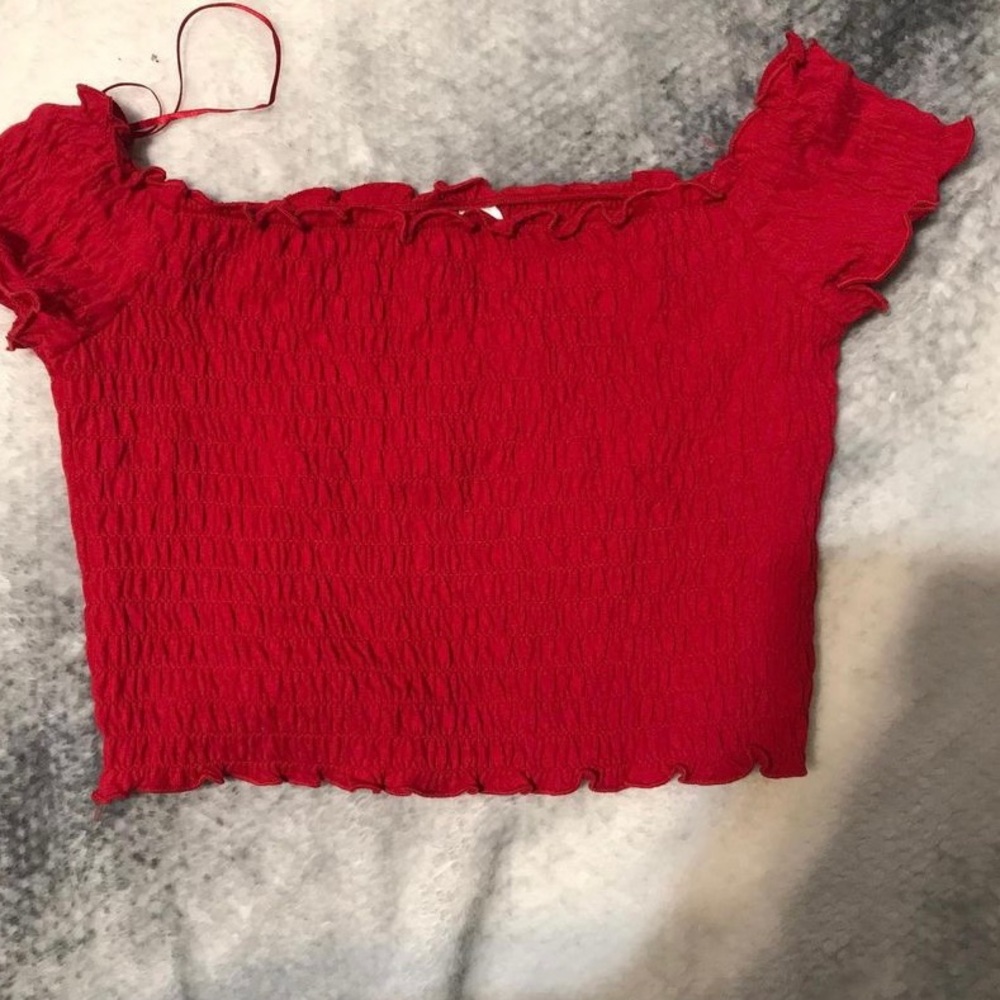 Off the shoulder crop top